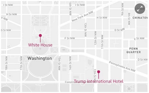 特朗普新开豪华酒店比邻白宫 最豪套房一晚二万美金(图1)